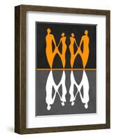 Yellow and White People-Felix Podgurski-Framed Art Print