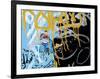 Yellow Aqua Graffiti 2-Jenny Kraft-Framed Art Print