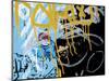 Yellow Aqua Graffiti II-Jenny Kraft-Mounted Giclee Print