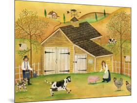 Yellow Barn-Cheryl Bartley-Mounted Giclee Print