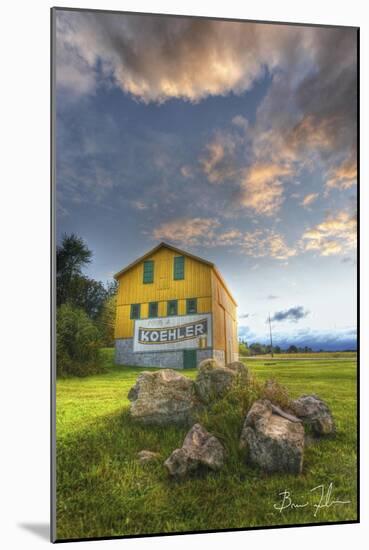 Yellow Barn-5fishcreative-Mounted Giclee Print