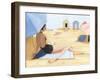 Yellow Beach Hut-Julia Hawkins-Framed Art Print