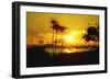 Yellow Beach - In the Style of Oil Painting-Philippe Hugonnard-Framed Giclee Print