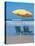 Yellow Beach Umbrella-Mark Gibson-Stretched Canvas