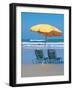 Yellow Beach Umbrella-Mark Gibson-Framed Photographic Print