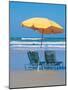 Yellow Beach Umbrella-Mark Gibson-Mounted Photographic Print