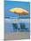 Yellow Beach Umbrella-Mark Gibson-Mounted Photographic Print