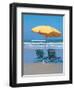 Yellow Beach Umbrella-Mark Gibson-Framed Photographic Print