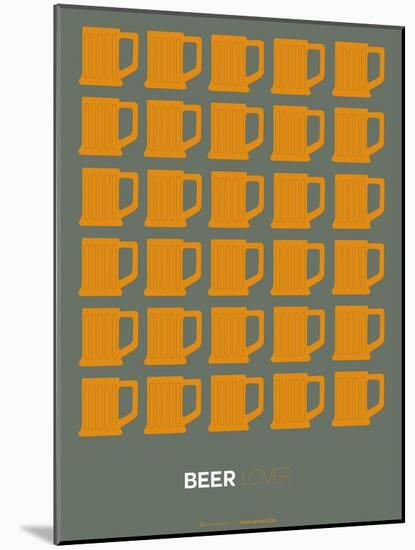 Yellow Beer Mugs Poster-NaxArt-Mounted Art Print