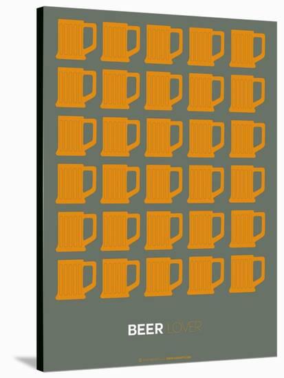 Yellow Beer Mugs Poster-NaxArt-Stretched Canvas