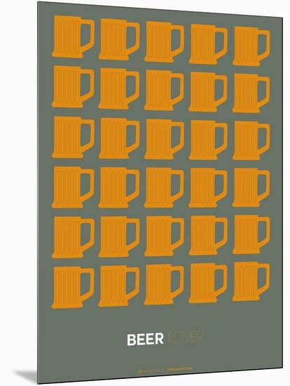 Yellow Beer Mugs Poster-NaxArt-Mounted Art Print