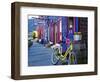 Yellow Bicycle in Silverton-George Oze-Framed Photographic Print