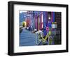 Yellow Bicycle in Silverton-George Oze-Framed Photographic Print