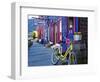 Yellow Bicycle in Silverton-George Oze-Framed Photographic Print