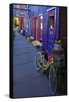 Yellow Bicycle, Silverton, Colorado-George Oze-Framed Stretched Canvas
