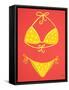 Yellow Bikini Coral-Cat Coquillette-Framed Stretched Canvas