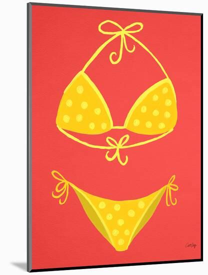 Yellow Bikini Coral-Cat Coquillette-Mounted Giclee Print