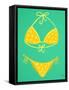 Yellow Bikini Mint-Cat Coquillette-Framed Stretched Canvas