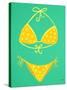 Yellow Bikini Mint-Cat Coquillette-Stretched Canvas