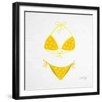 Yellow Bikini White-Cat Coquillette-Framed Giclee Print