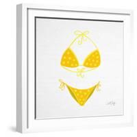 Yellow Bikini White-Cat Coquillette-Framed Giclee Print