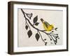 Yellow Bird On the Branch I-Patricia Pinto-Framed Art Print