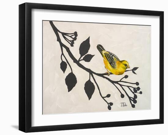 Yellow Bird On the Branch I-Patricia Pinto-Framed Art Print