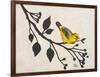 Yellow Bird On the Branch I-Patricia Pinto-Framed Art Print