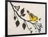 Yellow Bird On the Branch I-Patricia Pinto-Framed Art Print