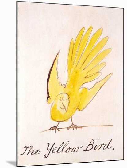 Yellow Bird-Edward Lear-Mounted Giclee Print