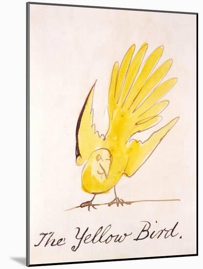 Yellow Bird-Edward Lear-Mounted Giclee Print