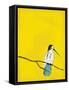 Yellow Bird-Jace Grey-Framed Stretched Canvas