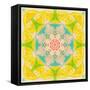 Yellow Blossom Mandala-Alaya Gadeh-Framed Stretched Canvas