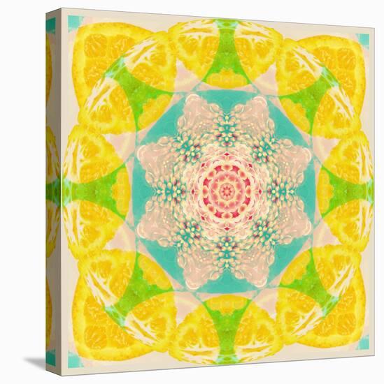 Yellow Blossom Mandala-Alaya Gadeh-Stretched Canvas