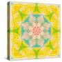 Yellow Blossom Mandala-Alaya Gadeh-Stretched Canvas