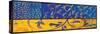 Yellow Blue Tapestry-Lillian Pasenar-Stretched Canvas