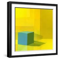 Yellow / Blue-Daniel Cacouault-Framed Giclee Print