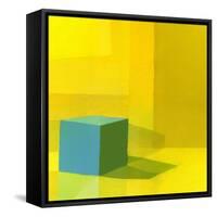 Yellow / Blue-Daniel Cacouault-Framed Stretched Canvas