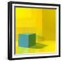 Yellow / Blue-Daniel Cacouault-Framed Giclee Print