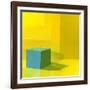 Yellow / Blue-Daniel Cacouault-Framed Giclee Print