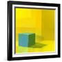 Yellow / Blue-Daniel Cacouault-Framed Giclee Print