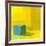 Yellow / Blue-Daniel Cacouault-Framed Giclee Print