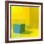 Yellow / Blue-Daniel Cacouault-Framed Giclee Print