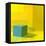 Yellow / Blue-Daniel Cacouault-Framed Stretched Canvas