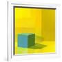 Yellow / Blue-Daniel Cacouault-Framed Giclee Print