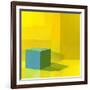 Yellow / Blue-Daniel Cacouault-Framed Giclee Print