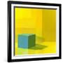 Yellow / Blue-Daniel Cacouault-Framed Giclee Print