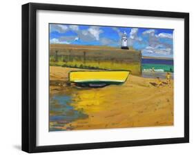 Yellow Boat, St Ives-Andrew Macara-Framed Giclee Print