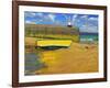 Yellow Boat, St Ives-Andrew Macara-Framed Giclee Print