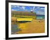 Yellow Boat, St Ives-Andrew Macara-Framed Giclee Print